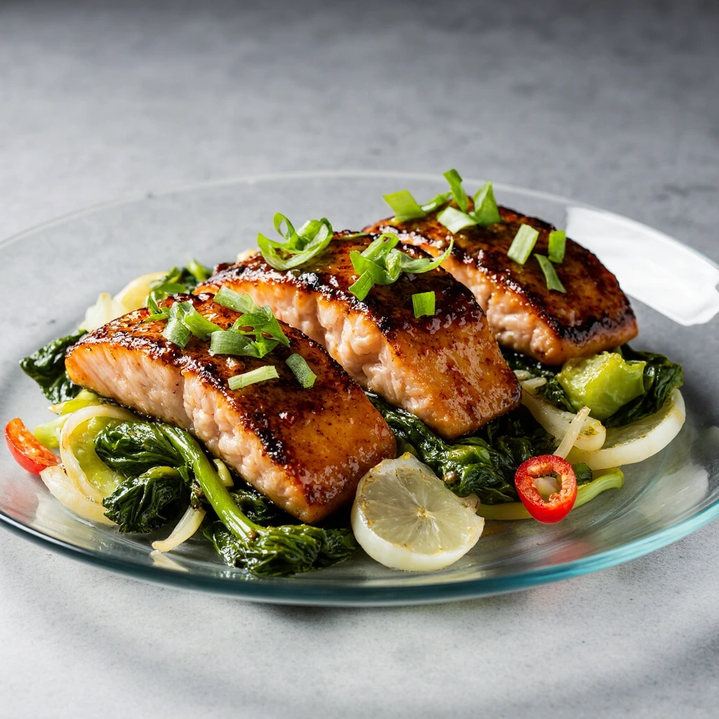 Easy Honey-Soy Salmon recipe with sweet soy glaze, perfect for Thanksgiving dinner